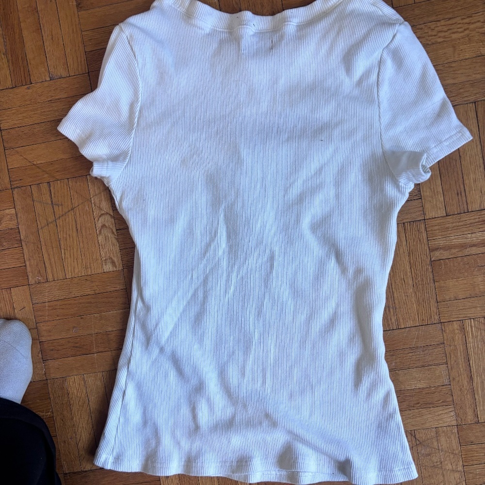 ribbed tshirt with zip up chest - accepting offers - Picture 2 of 4